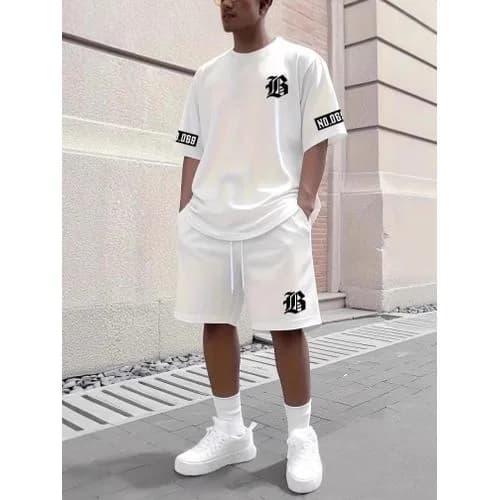 TOUPHY Sports Short Sleeve T-Shirt & Shorts Set