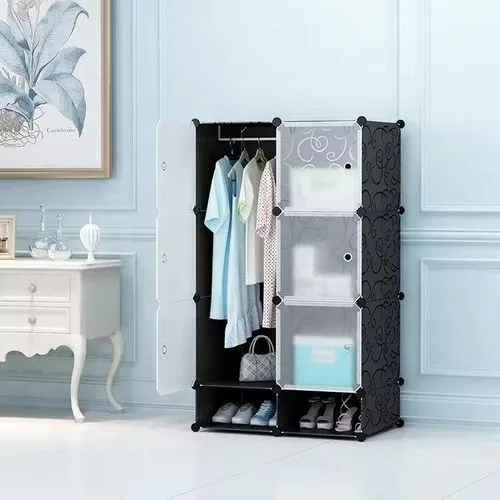 Lindy 6 Cubes Wardrobe + 2 Shoe Rack