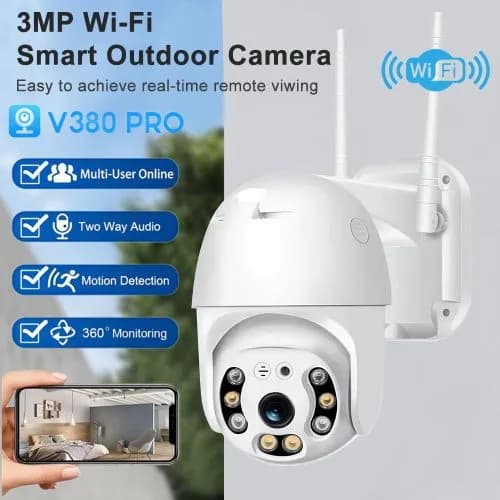 Dou-color 3MP WiFi Outdoor Security Camera