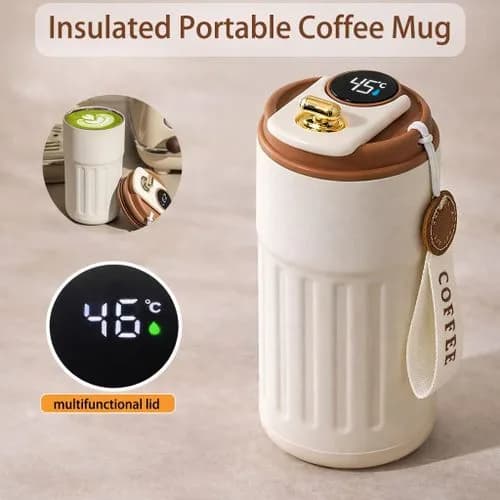KITCHA Stainless Steel LED Display Coffee Cup
