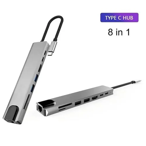 8 in 1 USB C Hub Ultra High Definition PD Adapter