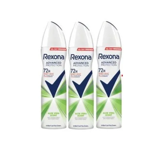 Rexona Spray 200ml 72Hrs Bamboo & Aloe (Pack Of 3)