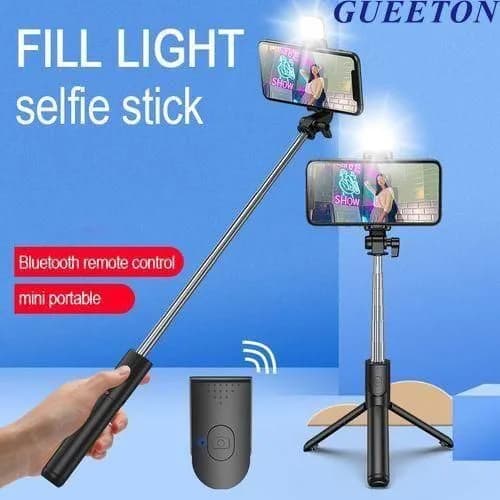 Bluetooth Selfie Stick Tripod + Fill Light +Shutter Remote
