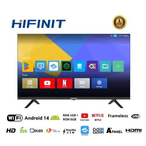 Hifinit 32E3S 32-inch Frameless Android Smart TV