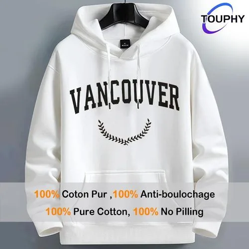 TOUPHY Men's Hoodies Long Sleeve Sweatshirts T-Shirt With