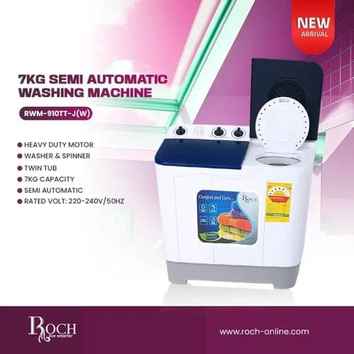 Roch 7Kg Twin Tub Semi Automatic Washing Machine