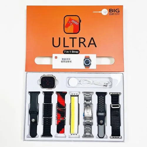Smart Watch Ultra 7 in1 Straps Bluetooth Call Heart Rate