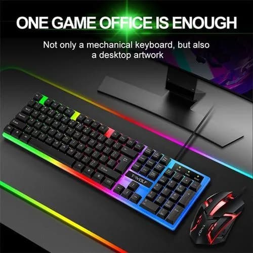 Wolf TF230 Wired RGB Gaming Keyboard and Mouse