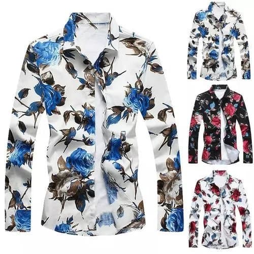 Floral Print Long Sleeves Shirt Set
