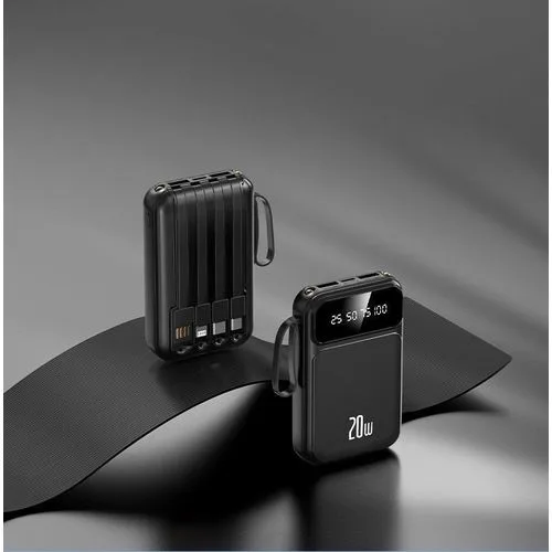 Mini Compact Travel Charger source 20000mAh Fast Charging With 4 Cable Compact Travel Charger…
