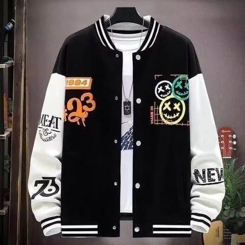 Dou-color Men's Baseball Jacket