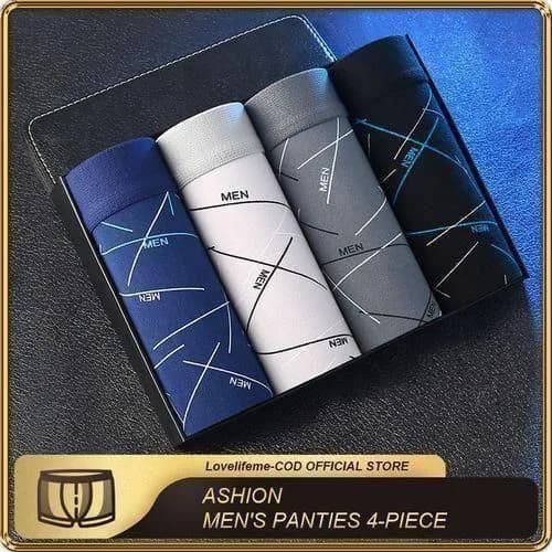ASHION EU Sizes M-XXXL Men's Boxer Briefs 4‑Pack