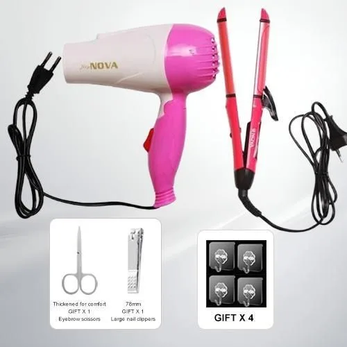 Kingnote 2 In 1 Hair Straightener And Curler With Hand Dryer
