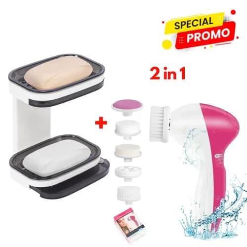 Adepa Facial Cleansing Brush and Soap Dish
