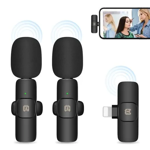 Puluz Wireless Lavalier Noise Reduction Reverb Microphones for iPhone / iPad