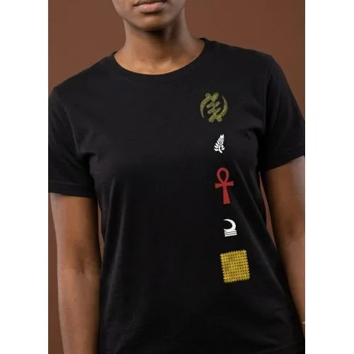 Women's African Cultural Graphic Print T-Shirt