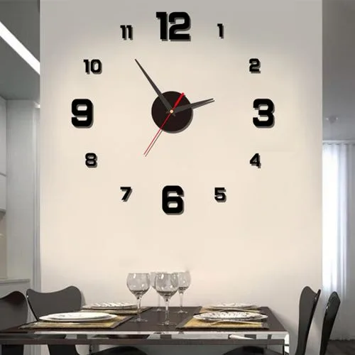 DIY Wall Clock with Number Stickers