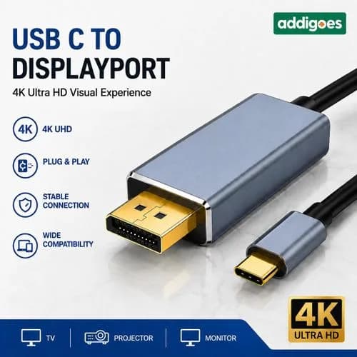 Addigoes Type-C to DP Adapter Cable