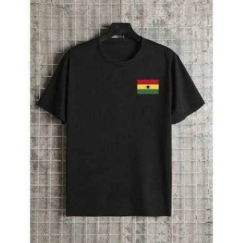Men's Ghana Flag Printed T-shirt