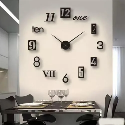 DIY Wall Clocks 3D Mirror Stickers Large Wall Clock