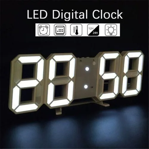 Digital 3D LED Wall Alarm Clock