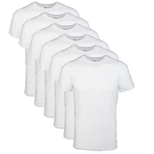 6 Piece Short Sleeve Round Neck T-Shirt