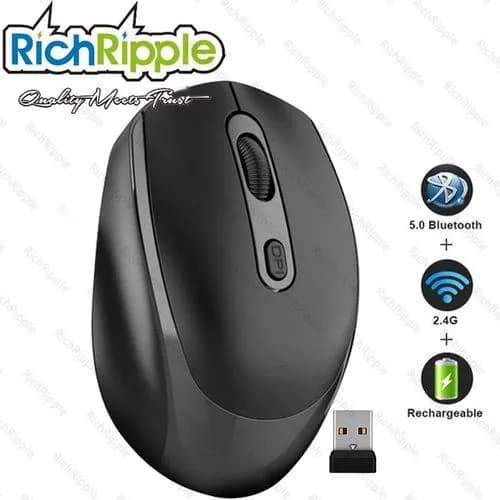 RichRipple Dual-Mode Wireless Bluetooth Mouse