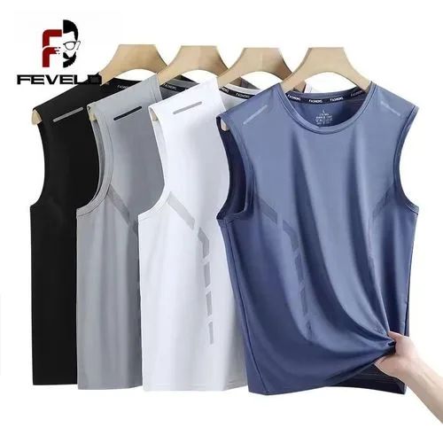 Pisiduo Men's Quick Dry Sleeveless Sports T-Shirt