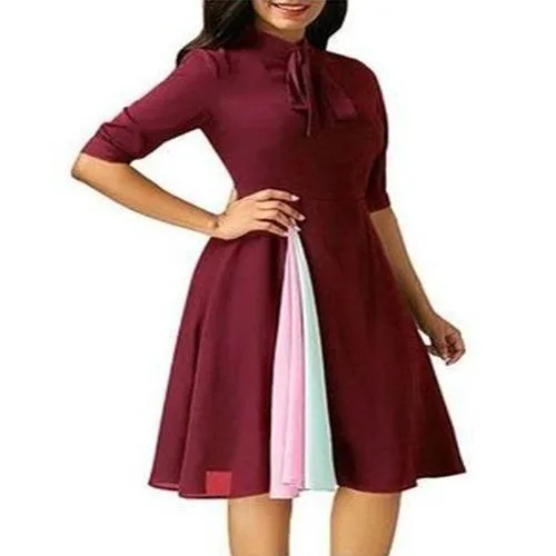 Women Casual Half Sleeve Clothing Evening Party Dress Coat