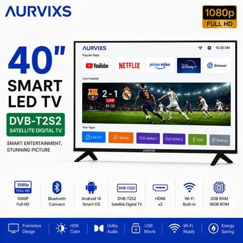 AURVIXS 40 Inch Full HD Smart Android TV
